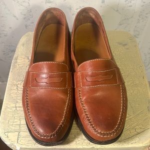 COLE HAAN Mens 14M Douglas Penny Loafer Leather Saddle Tan Brown Style 01462